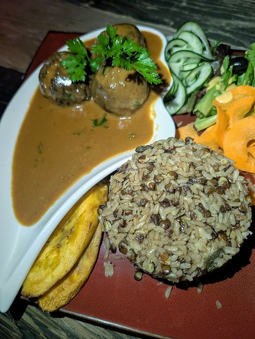 Meatballs made from dates and cashew at Kind Earth Eatery in Dar Es Salaam