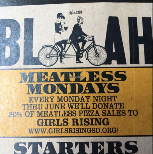 meatless Mondays  at Blind Lady Ale House in San Diego