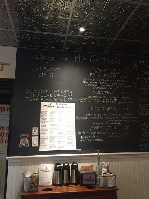 build your own or choose from the menu - Super Yummy  at OatMeals in New York City