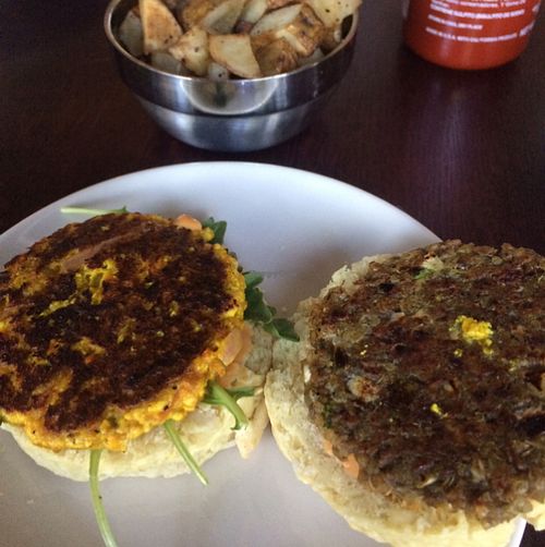 tofu and vegan sausage  at Graze in Nashville