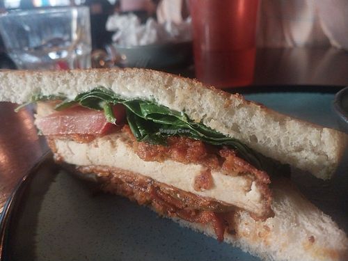 Nashville hot tofu sandwich. at Graze in Nashville