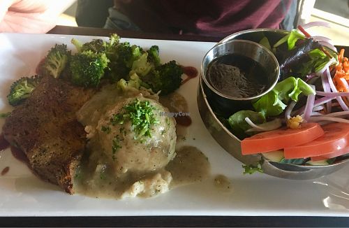 Seiten steak & mashed potatoes  at Graze in Nashville