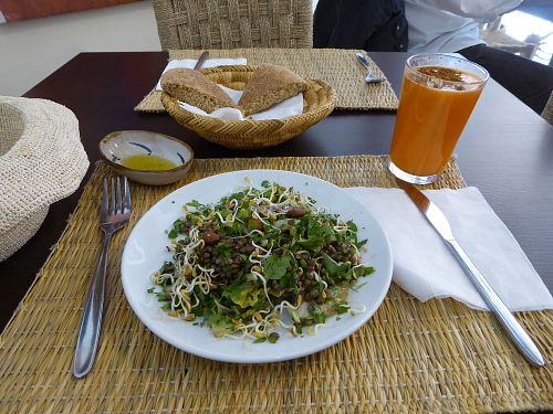 Linsensalat at Ayaso Restaurant in Marrakech
