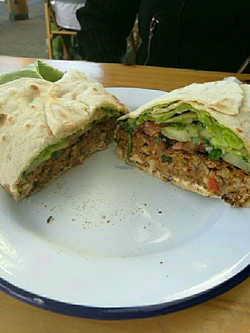 korean BBQ pulled jackfruit wrap at gud in Altrincham