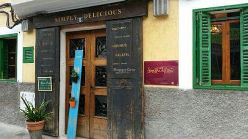 Outside the restaurant at Simply Delicious by Ronen in Mallorca