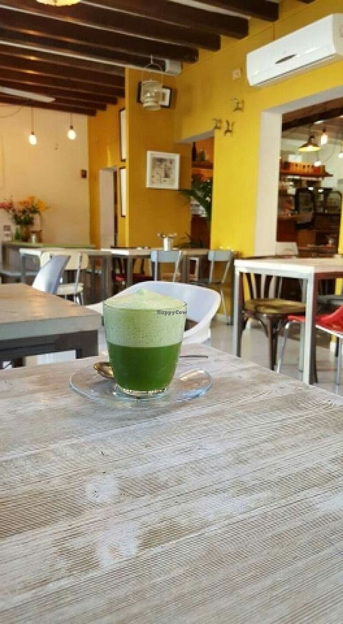 Healthy Green cappuchino at Simply Delicious by Ronen in Mallorca