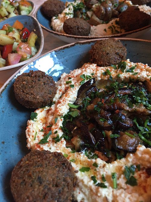Humus with eggplant  at Simply Delicious by Ronen in Mallorca