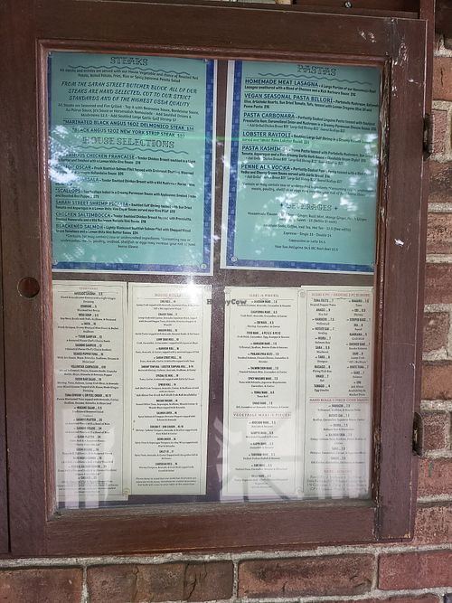 Menu 2 at Sarah Street Grill in Stroudsburg