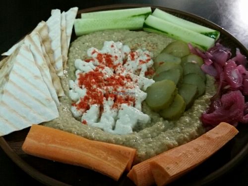 hummus plate at One Planet in Kyiv