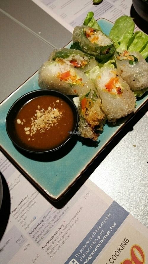 Spring rolls which were amazing! at Tampopo in Manchester