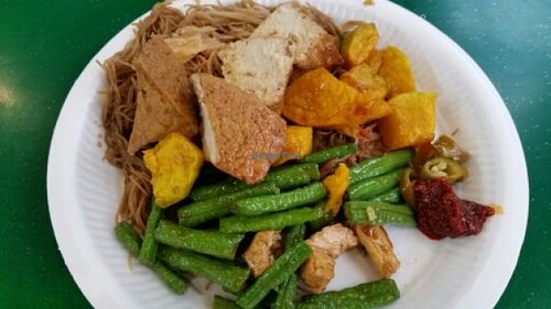 vermicelli with long bean, pumpkin and bean curd at Fo Shou Vegetarian Food in West Singapore