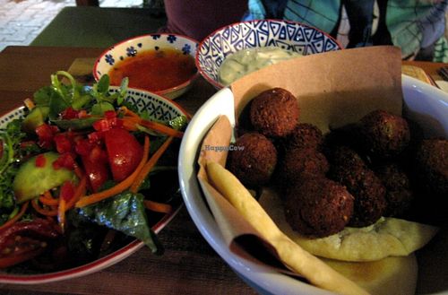 Falafel plate at Oburus Momus in Kas