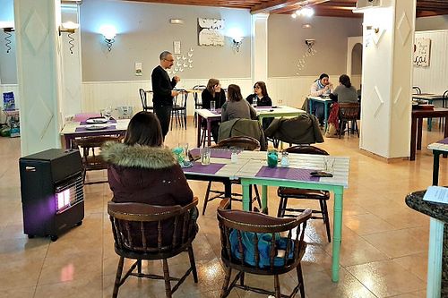 The spacious restaurant  at Acai in Mallorca