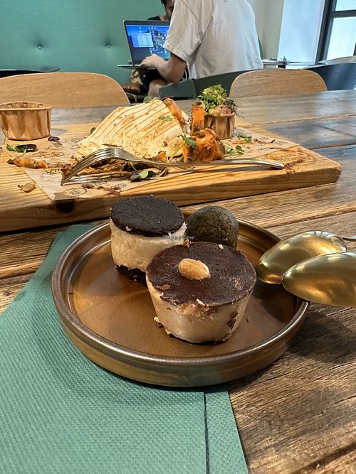 selection of desserts   at Green&Berry in Barcelona