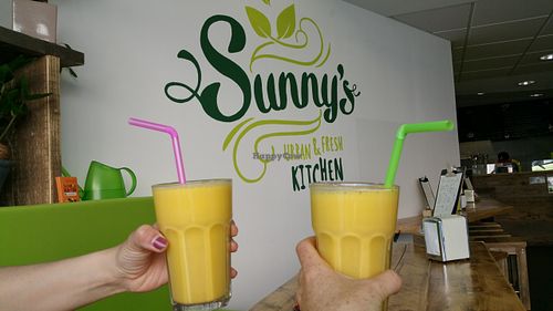 Vegan Mango Vanilla Smoothie ... uhhhh ... so good. at Sunny's Kitchen  in Dortmund