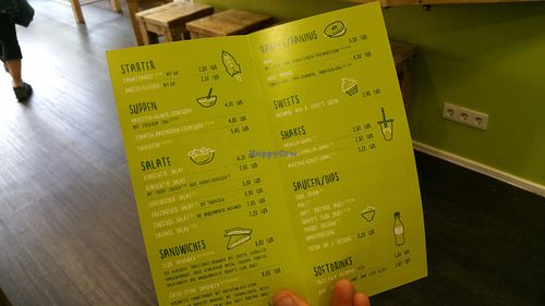 the menue ... moderate prices at Sunny's Kitchen  in Dortmund