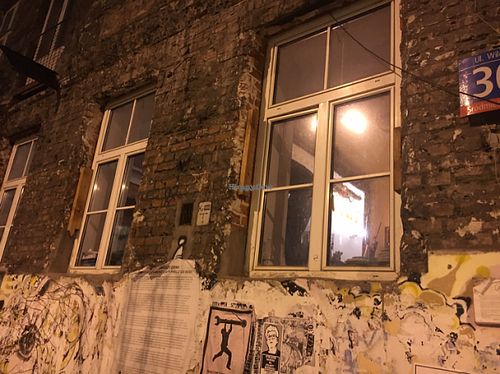 outside  at Cafe Kryzys in Warsaw