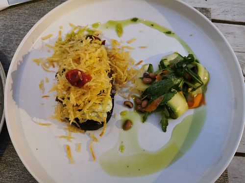 Vegan musaka at Yard of Taste in Zakynthos