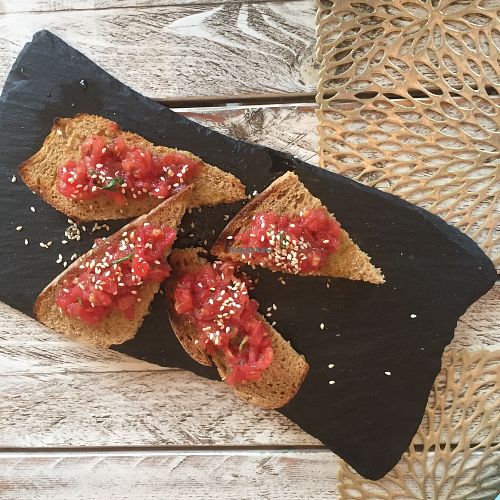 Bruchetta at Yard of Taste in Zakynthos