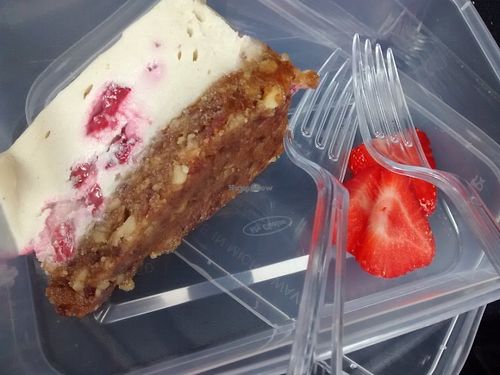 Vegan cake - take away at Jenny's in Orkney Islands