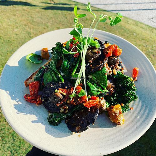 veggie fry up at Piggy Back Cafe in Jindalee