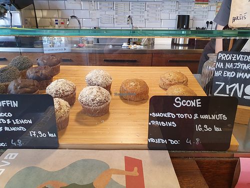 Tried the smoked tofu & walnuts, very good and soft, just a little bit dry, would be better to eat it with a spread at bio&bio - Oktogon in Zagreb