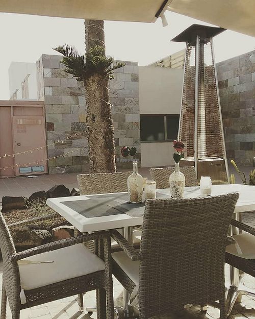 Outside dining area at Land of Freedom in Fuerteventura