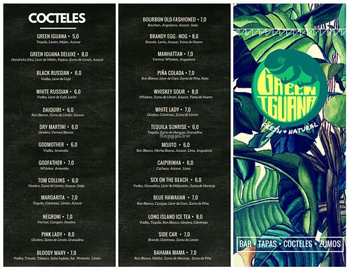 cocktails :) at Green Iguana Bar in Malaga