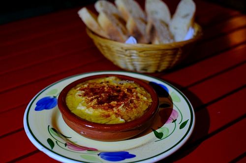 Hummus at Green Iguana Bar in Malaga