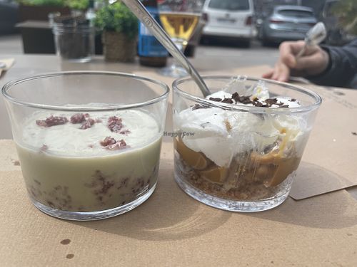 Matcha and Banoffi dessert   at Me Gusta in Mallorca