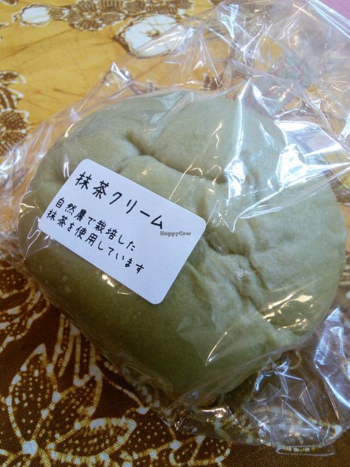 My favorite 'macha-cream' (green tea cream stuffing) at Hitsuji-no-kaze in Kyoto