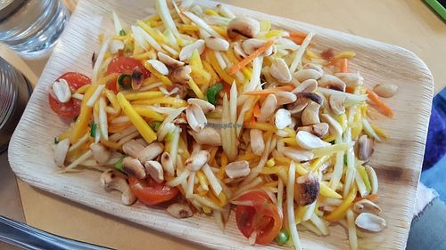 Green papaya and mango salad at Dosa Bar in Tel Aviv