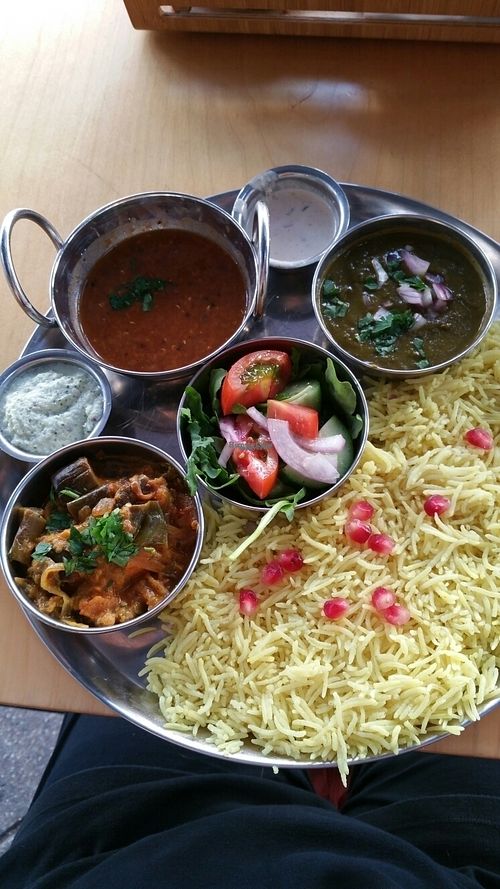 Thali plate at Dosa Bar in Tel Aviv