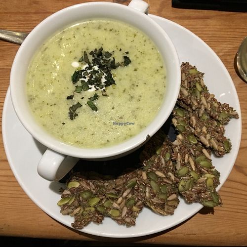 one of the daily Souper Soups of the day. always vegan, always gluten free  at Amala Conscious Food in Bournemouth