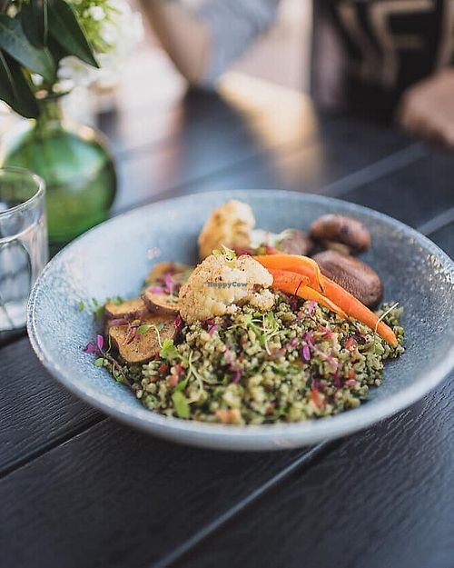 vegan bowl
 at Ground Coffee Society in South West London