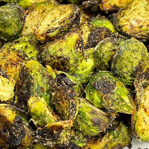 Roasted and seasoned Brussels Sprouts at HANDHELDZ in Bethlehem