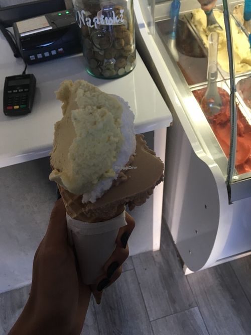 Vanilla, coconut and peanut  butter  at Vegestacja in Warsaw