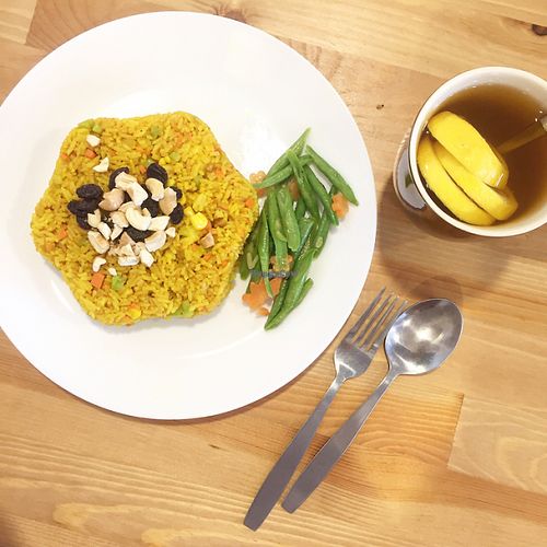 Turmeric fried rice at LN Fortunate Coffee 幸福咖啡 - Kwai Hing in New Territories