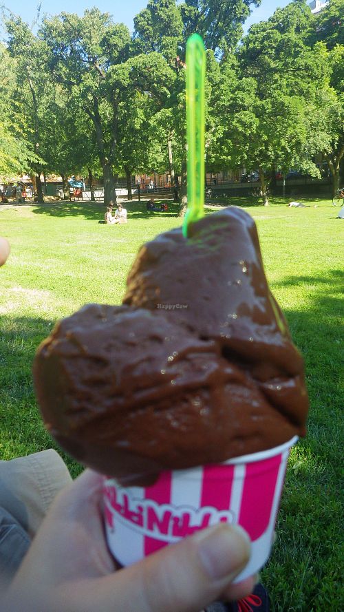 Vegan chocolate ice cream at StikkiNikki - Gotgatan in Stockholm