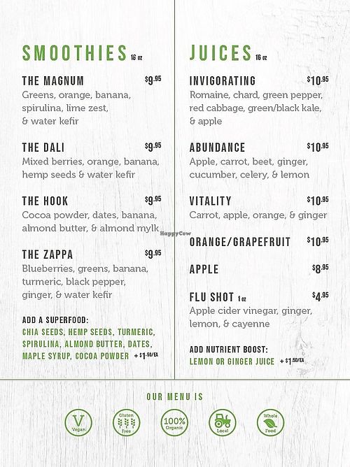 Smoothies & Juices at The Green Moustache - Alpha Lake in Whistler