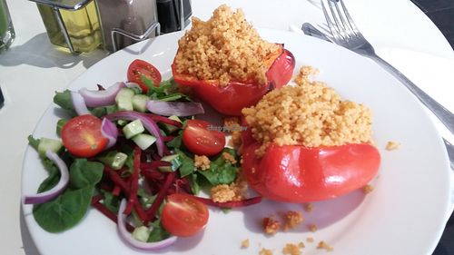 Stuffed peppers with cous cous and salad at Bojangles  in Sunderland