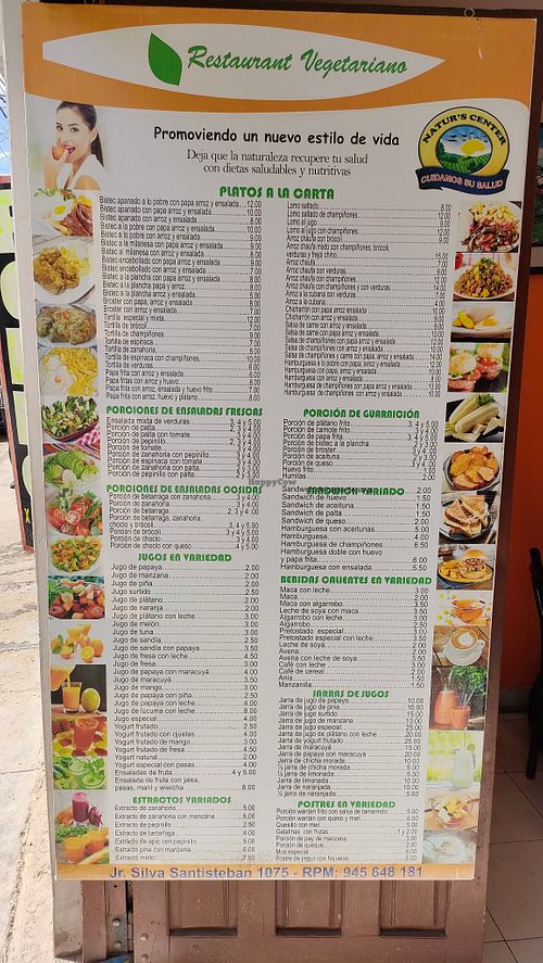 Delicioso el menú y también los platos a la carta. Queda muy cerca del centro. El lugar sensillo pero bonito y el servicio rápido y amable.  at Nature's Center in Cajamarca