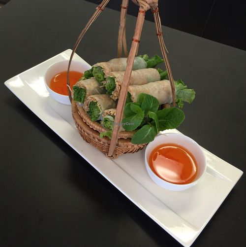 shredded tofu n veggie rolls at Green Lotus - Vietnam Town in San Jose