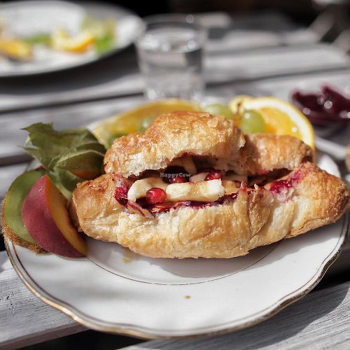Peanut butter, jelly and banana croissant  at Cafe Neue Liebe in Berlin