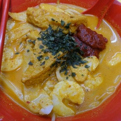 Laksa at Kwan Inn Bodhi Vegetarian in Central Singapore