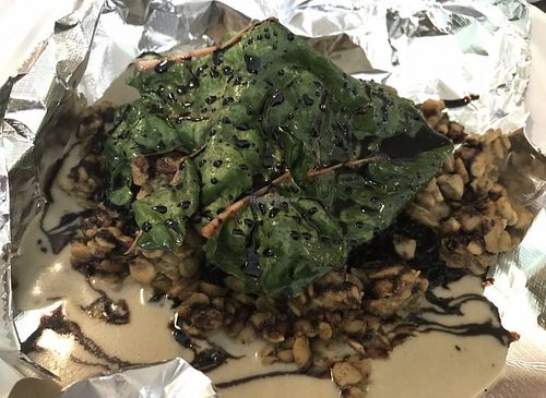 Jerk Tempeh   at Leaf Vegetarian Restaurant in Boulder