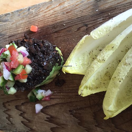 mushroom avocado tartare at Leaf Vegetarian Restaurant in Boulder