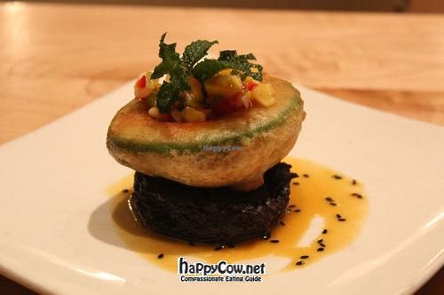 Avocado tempura at Leaf Vegetarian Restaurant in Boulder