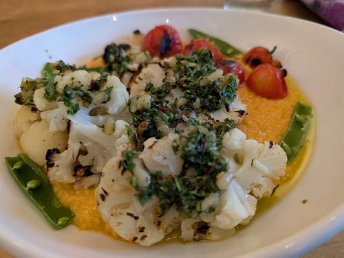 Orange Cauliflower at Leaf Vegetarian Restaurant in Boulder