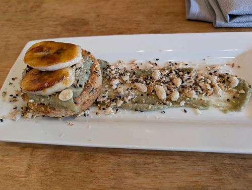 Pandan Banana Tart at Leaf Vegetarian Restaurant in Boulder